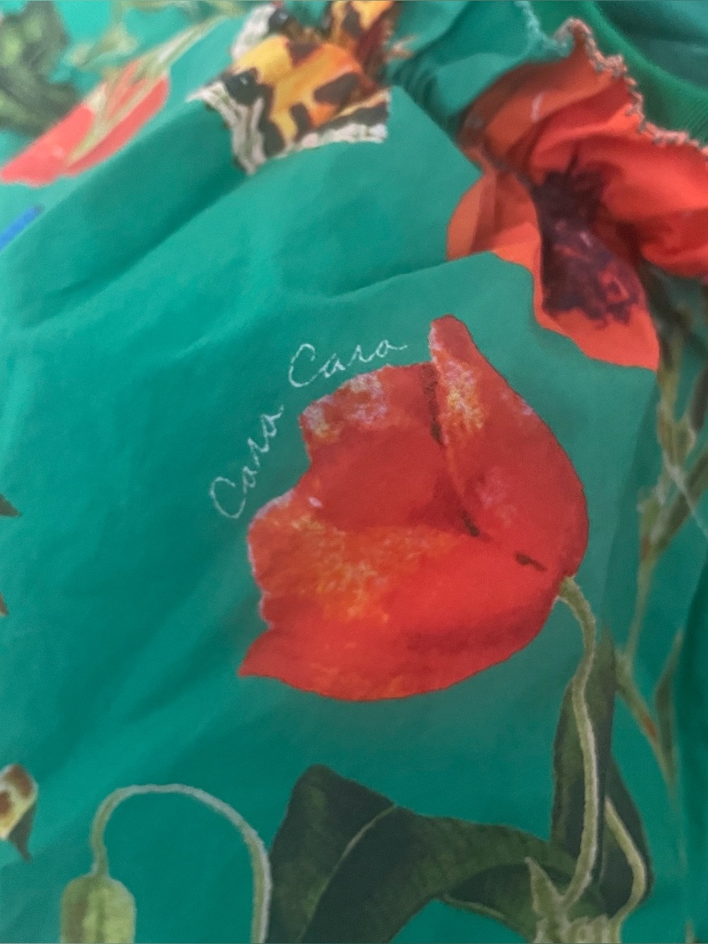 CARA CARA Liesel Floral Botanical Off Shoulder Mini Dress Pockets Resort Vacay - Picture 4 of 9